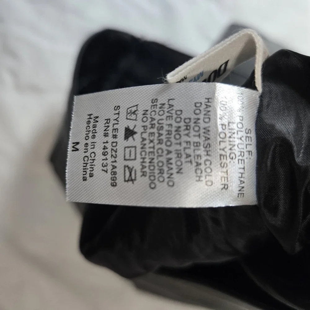 Double Zero Women Black Faux‎ Leather Skirt S